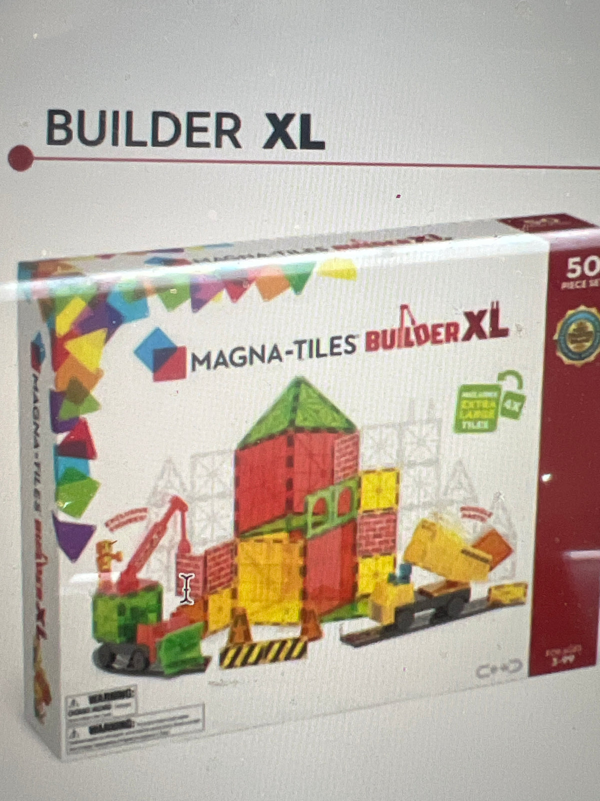 Magna-Tiles Builder XL 50 Piece – Genius Gems